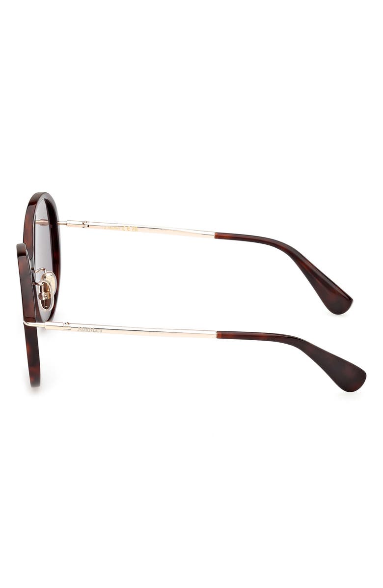 Max Mara 58mm Round Sunglasses, Alternate, color, Dark Havana / Smoke
