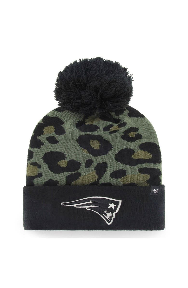 '47 Women's '47 Green/Black New England Patriots Bagheera Cuffed Knit Hat with Pom, Main, color, Green