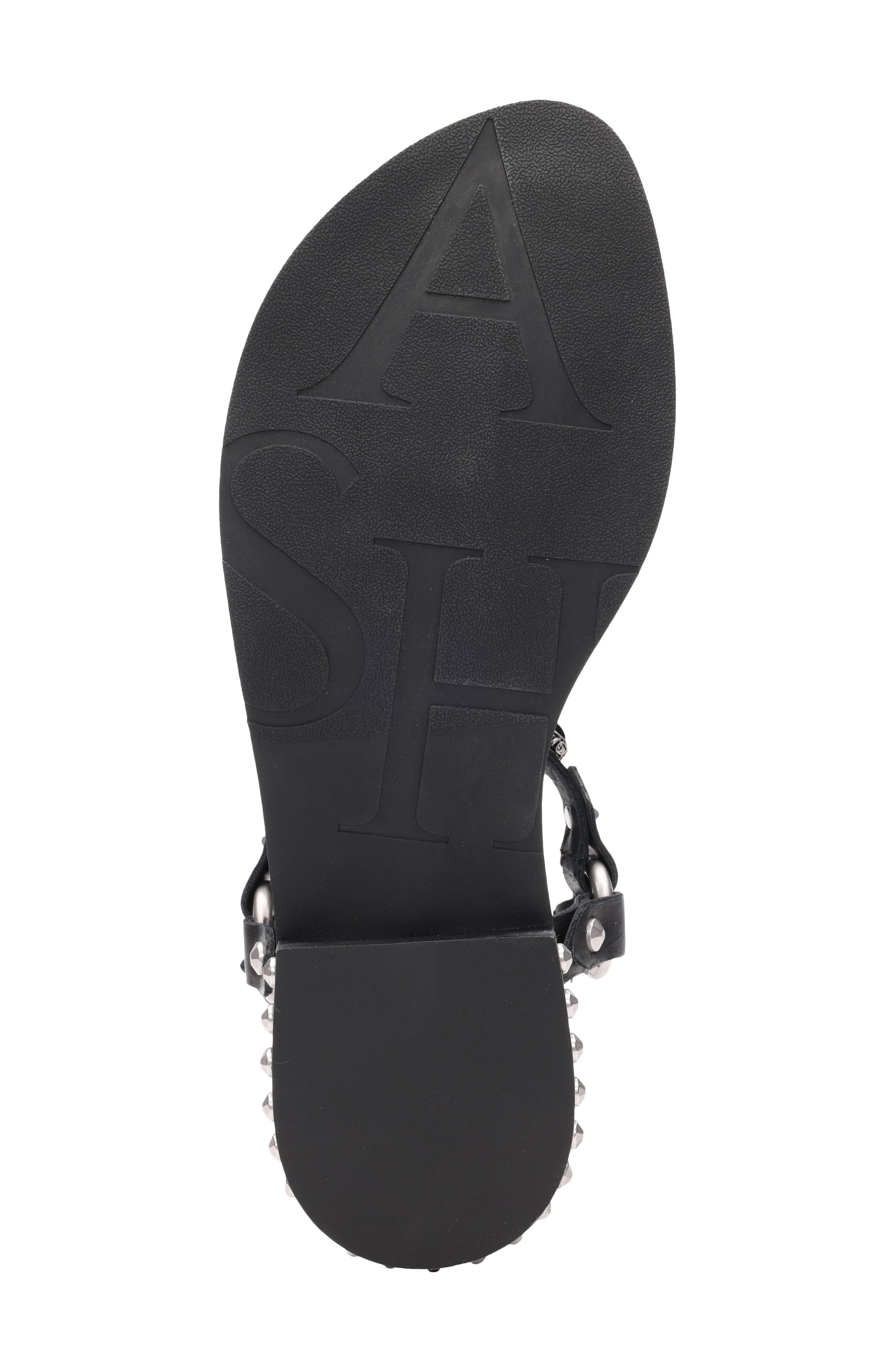 Ash Pebble Stud Embellished Ankle Strap Sandal, Alternate, color, 