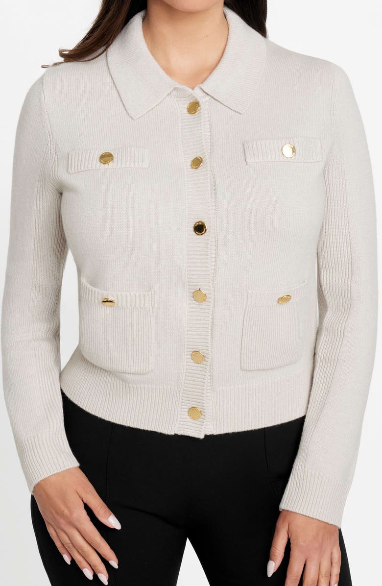 Marciano Afrah Pocket Cardigan, Alternate, color, Light Grey