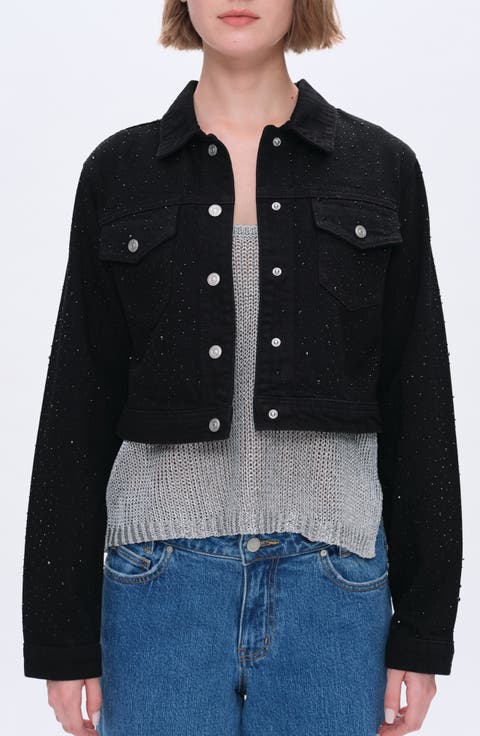 Alice Rhinestone Denim Jacket