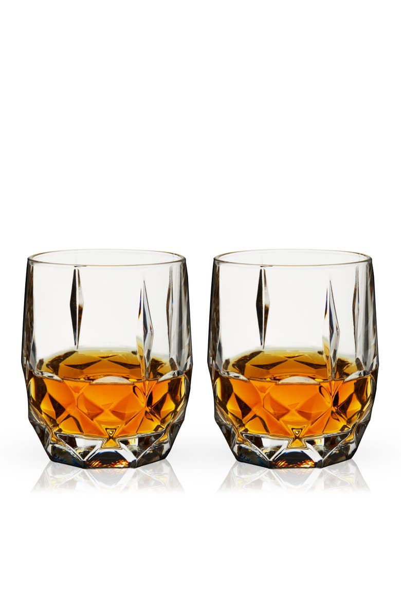 Viski Reserve Bruno Crystal Cocktail Glasses Set of 2, Alternate, color, Clear