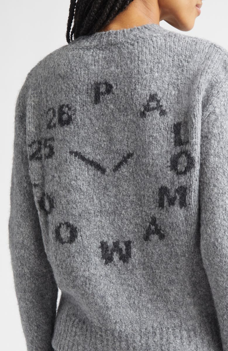 Paloma Wool Clock Intarsia Wool 
Alpaca Blend Sweater, Alternate, color, Grey