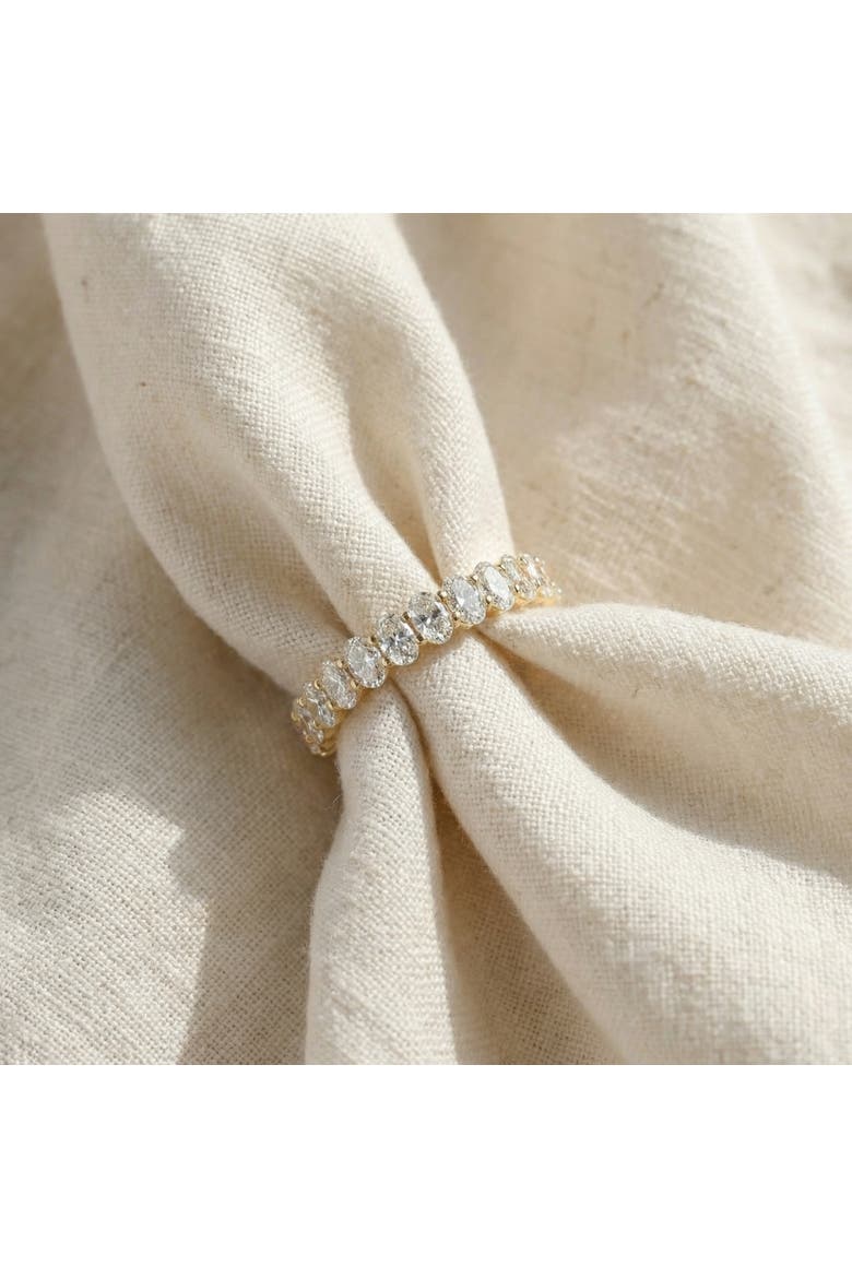 3Ct Oval Diamond Eternity Wedding Ring 14k Gold Lab Grown, Alternate, color, 14k Yellow Gold