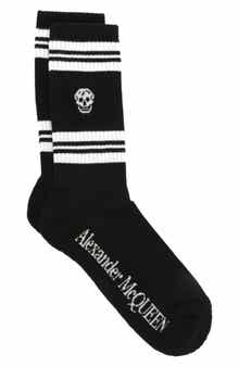 Alexander McQueen Puma Stripe Skull Logo Crew Socks