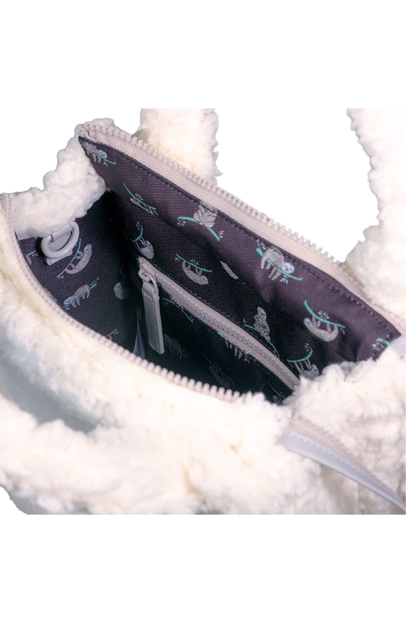 mimish Kids
 Faux Shearling Tote, Alternate, color, Lounging Sloth