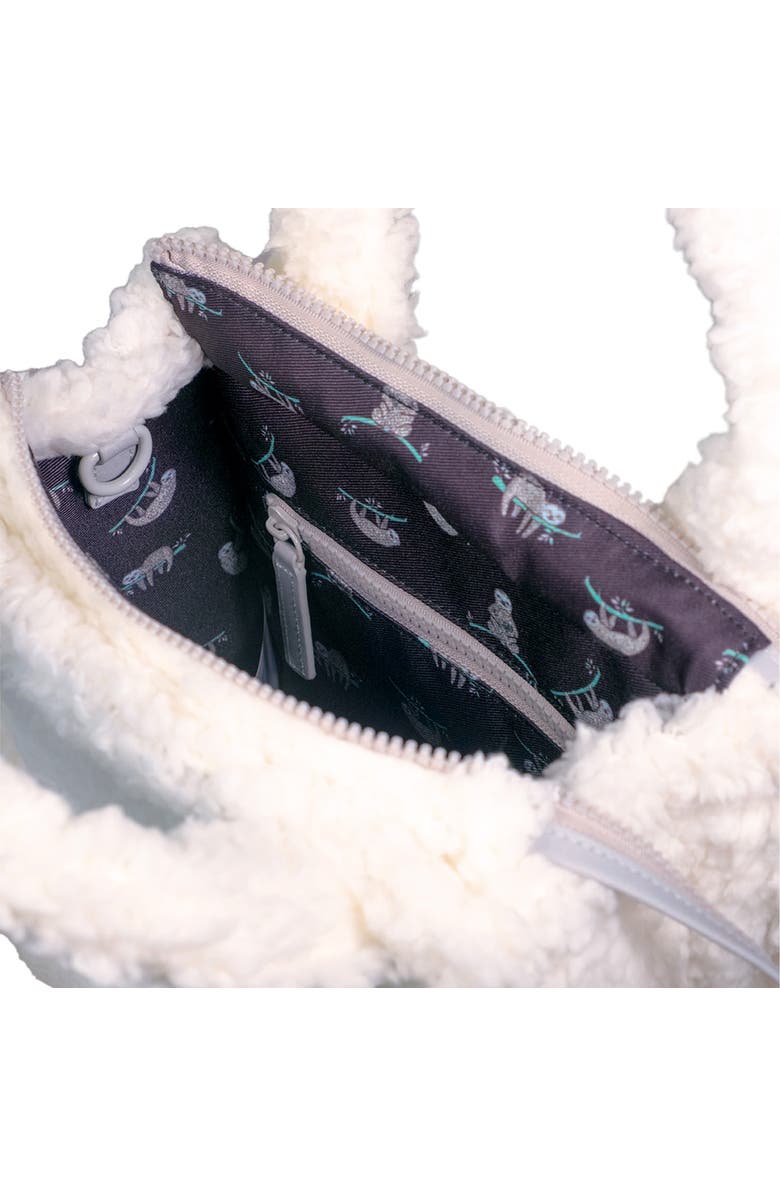 mimish Kids' Faux Shearling Tote, Alternate, color, Lounging Sloth