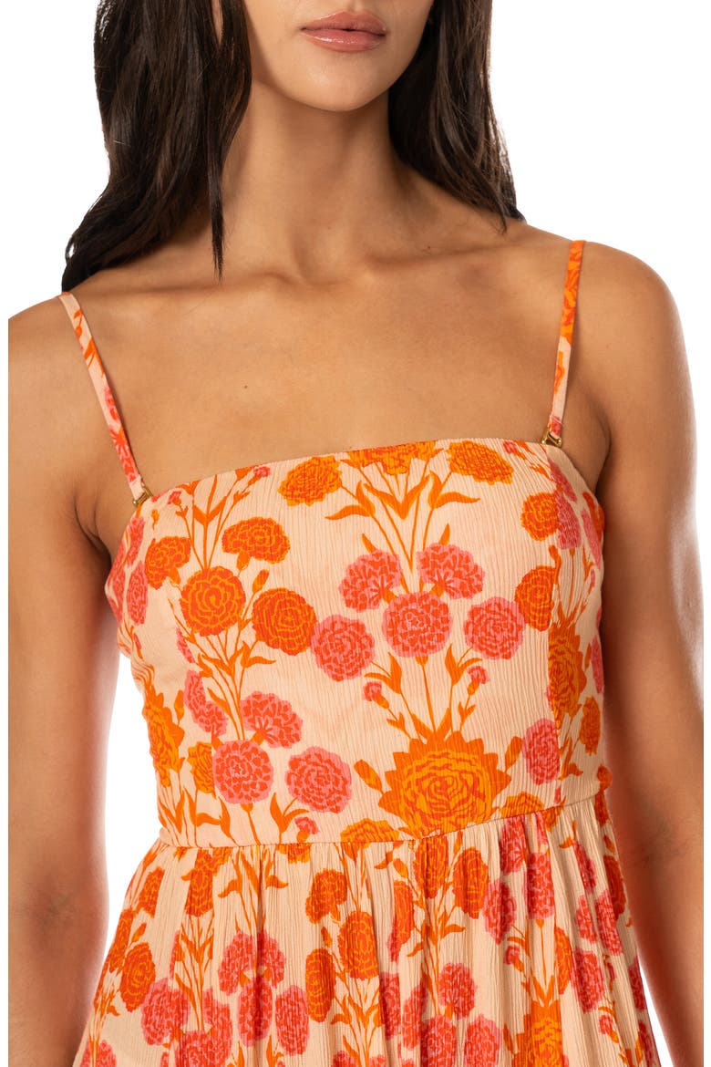 Petal Spell Primavera Lace-Up Back Maxi Cover-Up Sundress, Alternate, color, OPEN PINK