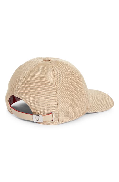 Christian Louboutin Mooncrest Active Monogram Canvas Baseball Cap In Saharienne