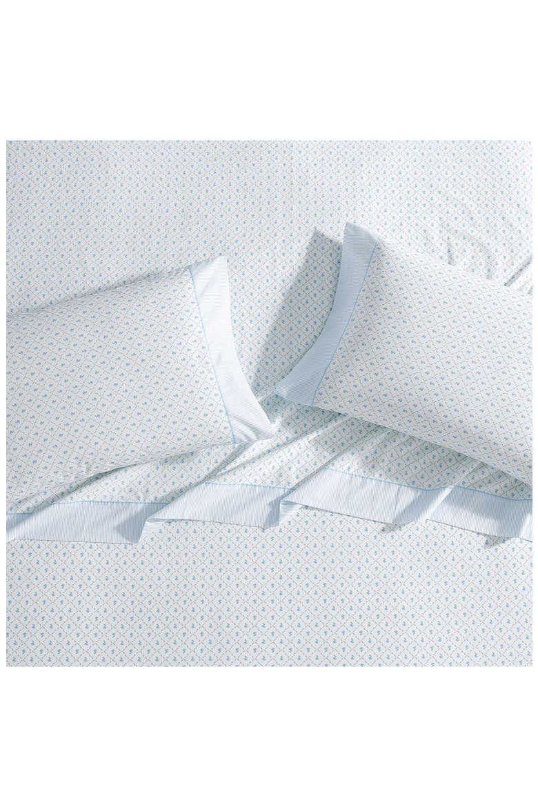 Kate Cotton Percale Sheet Set, Alternate, color, PASTEL BLUE