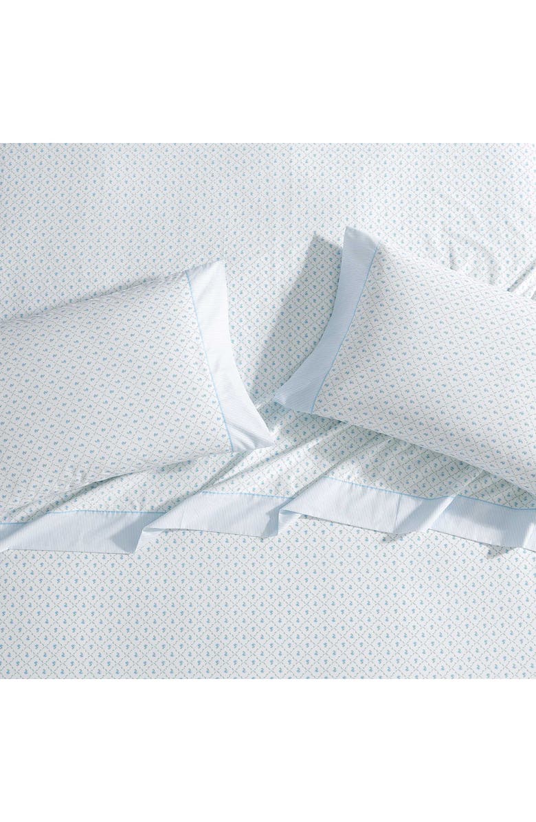 Laura Ashley Kate Cotton Percale Sheet Set, Alternate, color, Pastel Blue