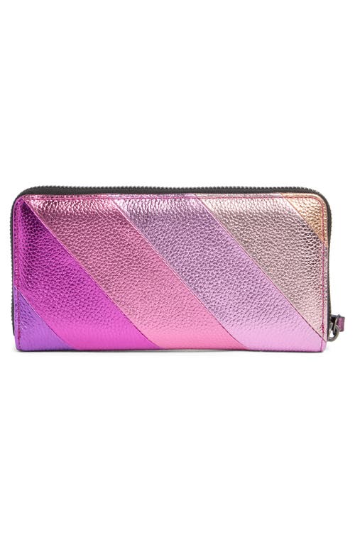 Kurt Geiger London Zip Leather Wallet In Multi