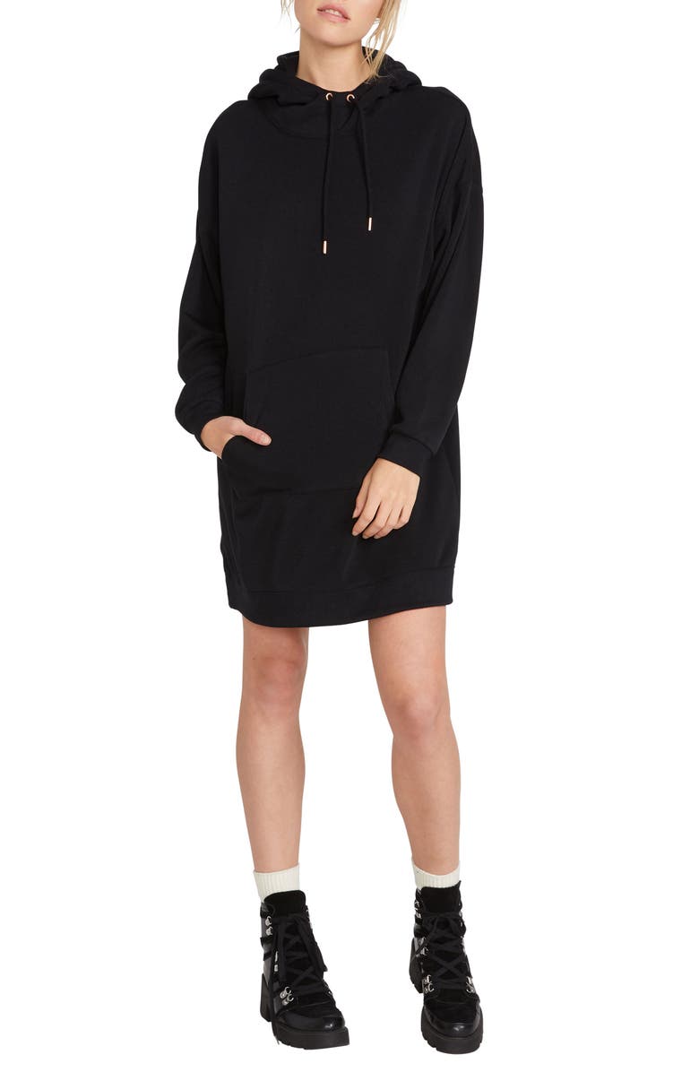Volcom Incognito Sweatshirt Dress, Main, color,