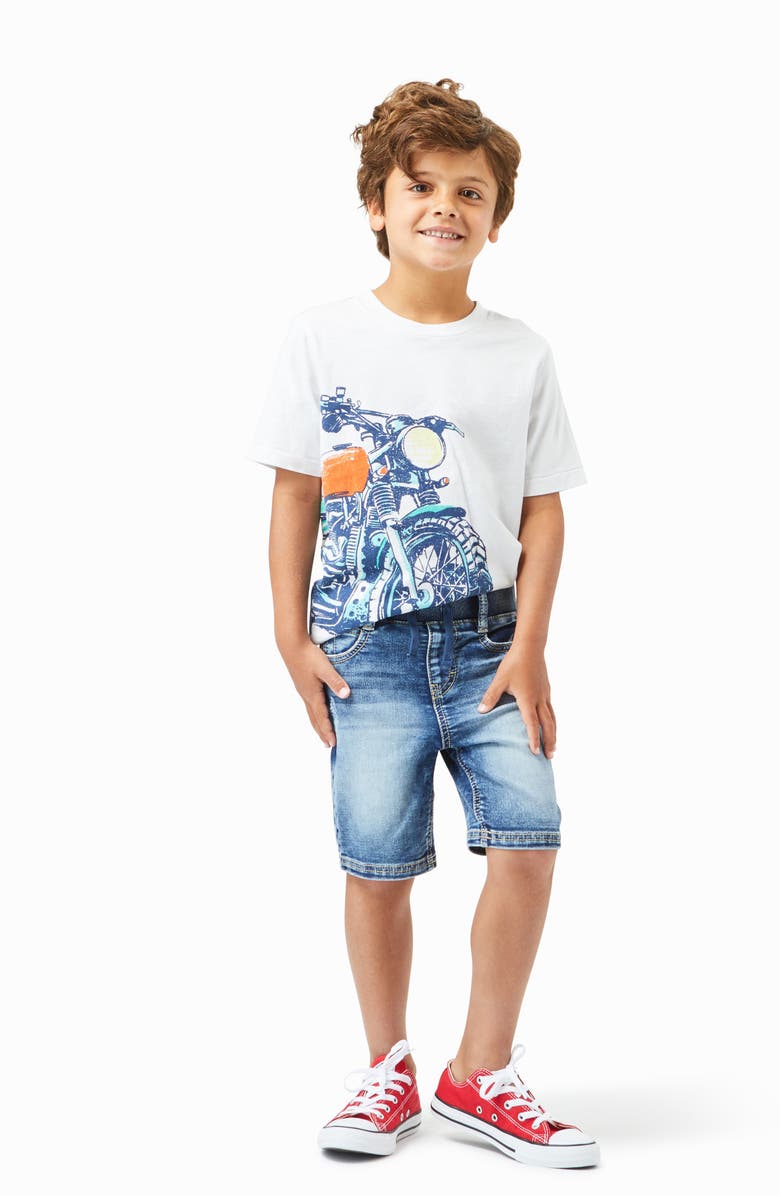 Peek Aren't You Curious Robert Pull-On Denim Knit Shorts, Alternate, color, 