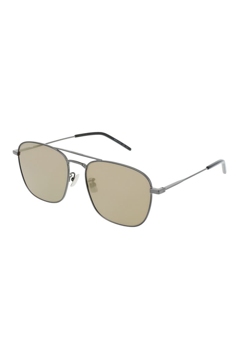 58mm Aviator Sunglasses, Alternate, color, RUTHENIUM RUTHENIUM BROWN