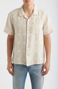 AG Foster Cotton Blend Camp Shirt