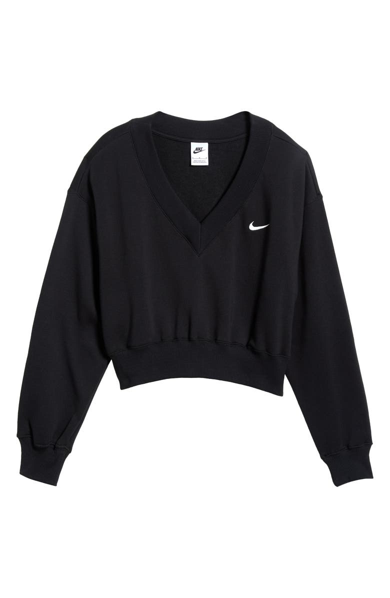 Nike Sportswear Phoenix Fleece V-Neck Crop Sweatshirt, Alternate, color, 