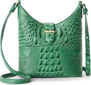 Brahmin Small Gwynne Croc Embossed Leather Crossbody Bag
