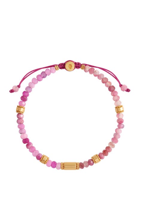 Heartline Harmony Ruby & Pink Tourmaline Stretch Bracelet