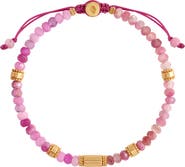 Karma and Luck Heartline Harmony Ruby & Pink Tourmaline Stretch Bracelet