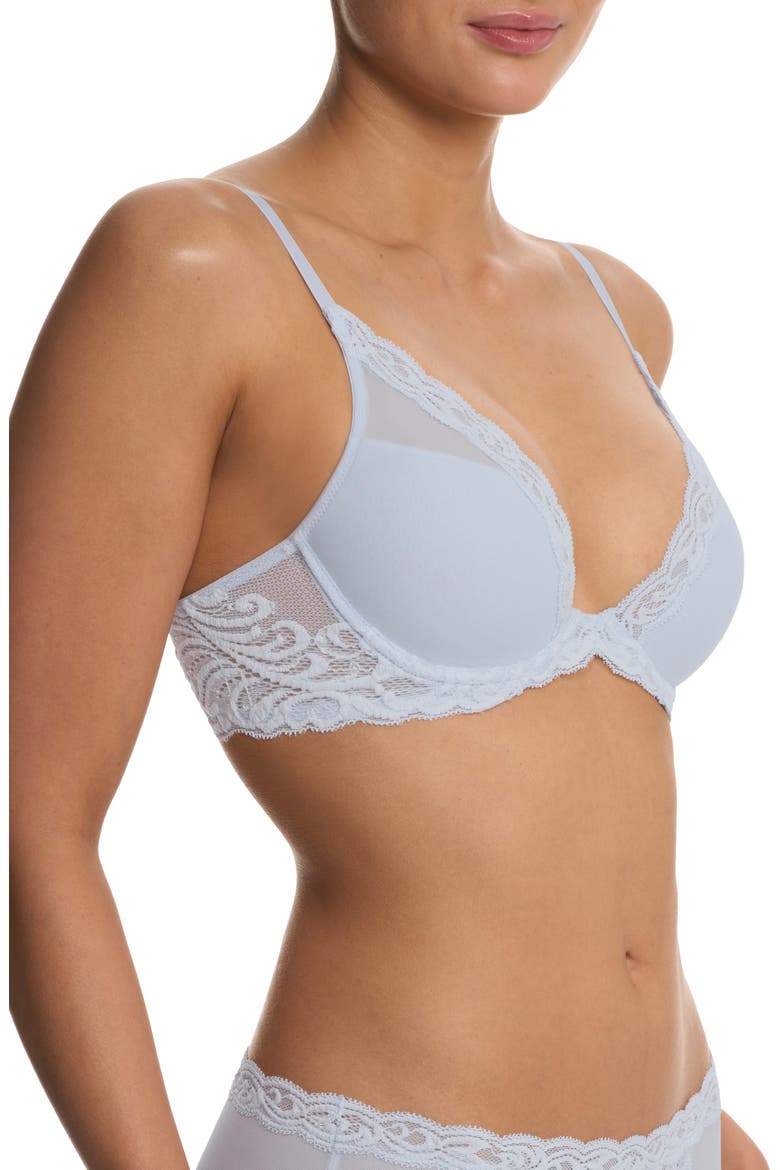 Feathers Plunge T-Shirt Basics Bra, Alternate, color, FROSTED SKY