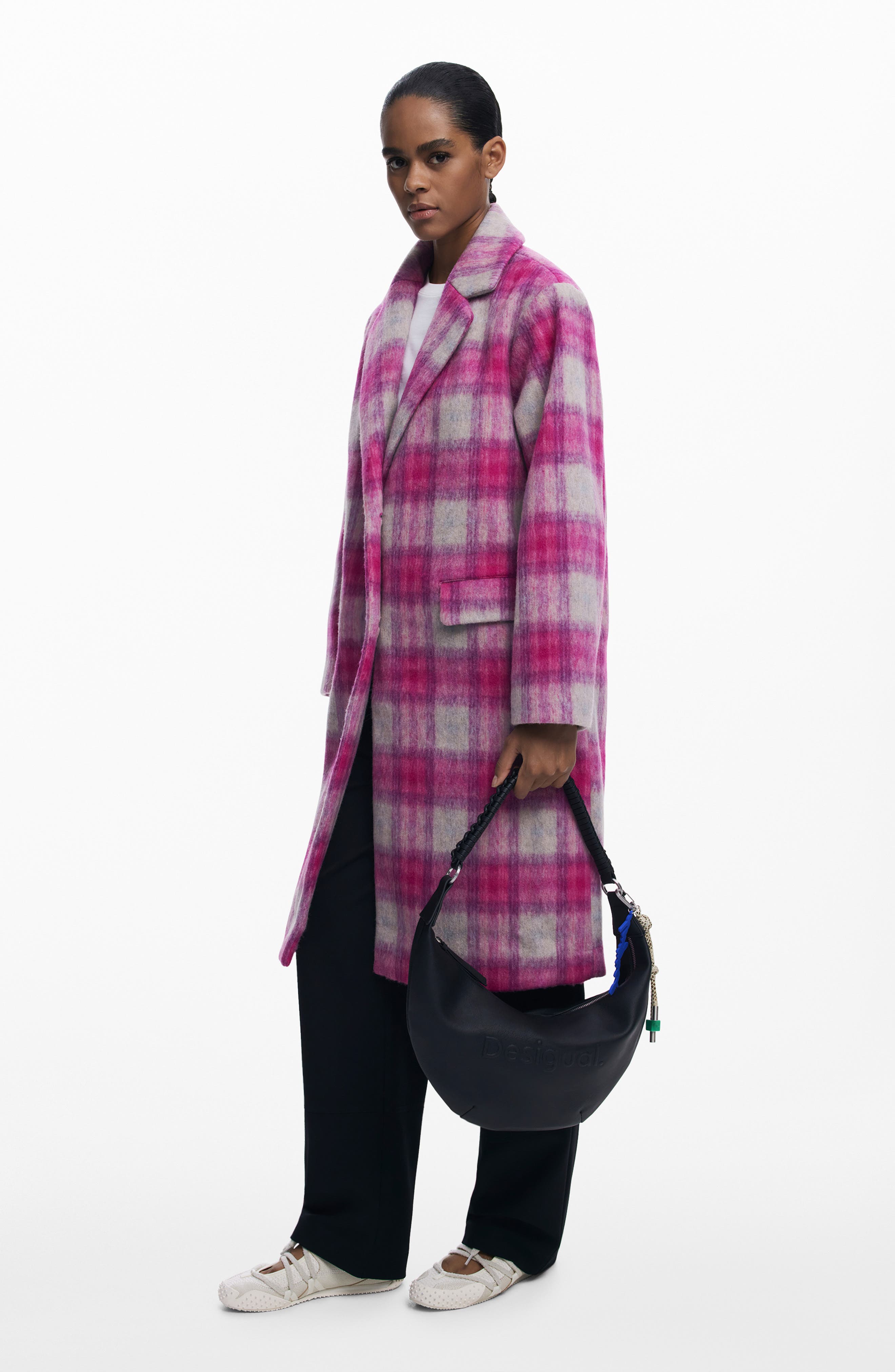 Desigual Faux Leather Crossbody Bag, Alternate, color, Black