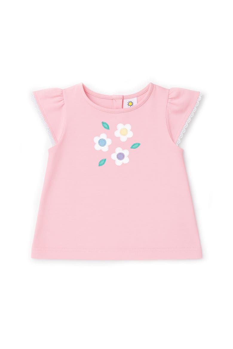 Knit Top With Flowers, Main, color, Pink