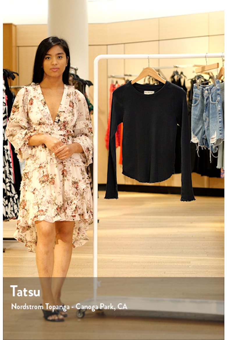 Easy Does It Long Sleeve Waffle Knit Cotton T-Shirt video