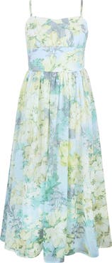Zunie Kids' Clip Dot Chiffon Maxi Dress