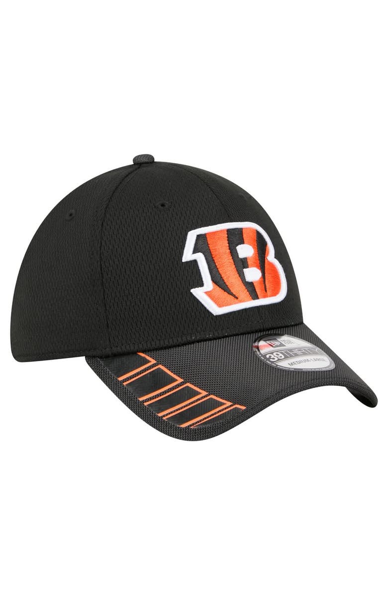 New Era Men's New Era Black Cincinnati Bengals Visor Hit 39THIRTY Flex Hat, Alternate, color, Black