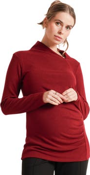 Nom Maternity Claire Asymmetric Neck Maternity Sweater