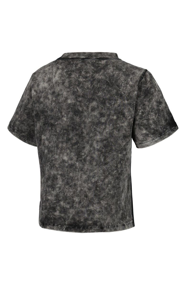 KADYLUXE Women's Black LSU Tigers Vintage Wash Milky Silk Cropped T-Shirt, Alternate, color, Black