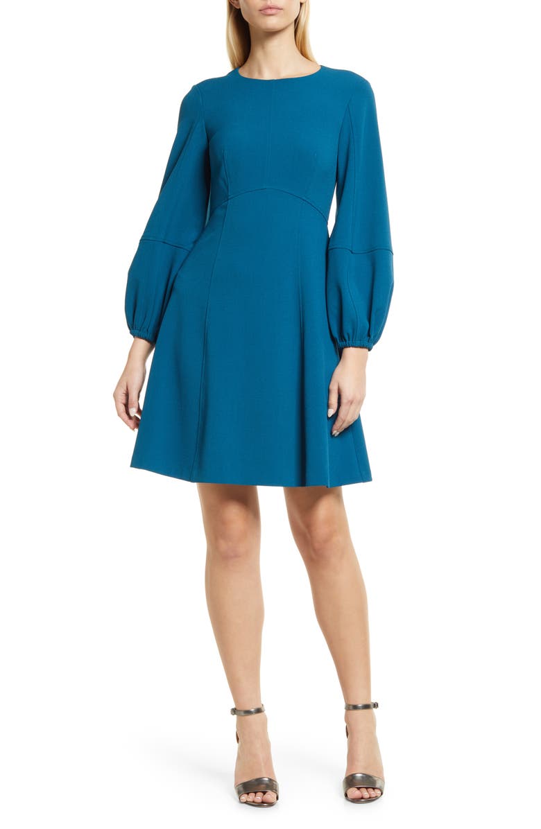 Eliza J Long Sleeve A-Line Dress, Main, color,