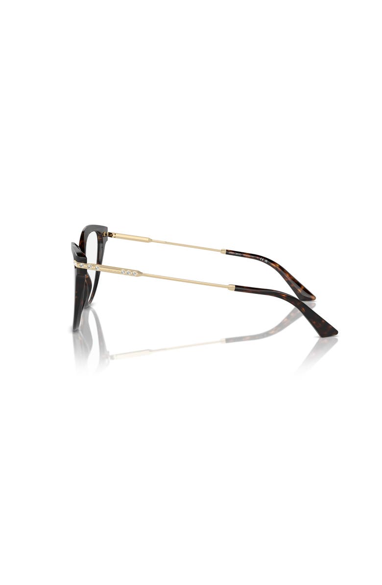 Jimmy Choo 52mm Cat Eye optical glasses, Alternate, color, Tortoise