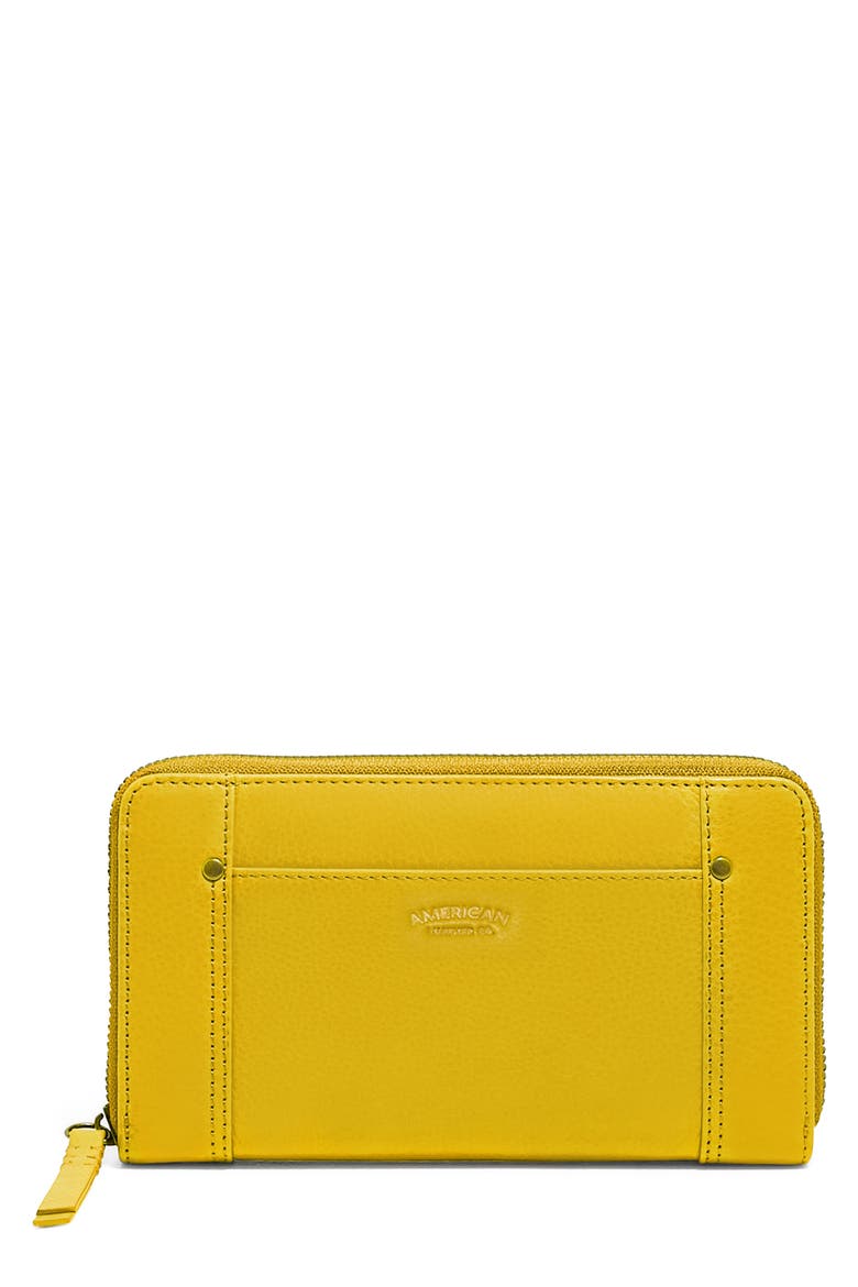 Austin Continental Leather Wallet, Main, color, MARIGOLD