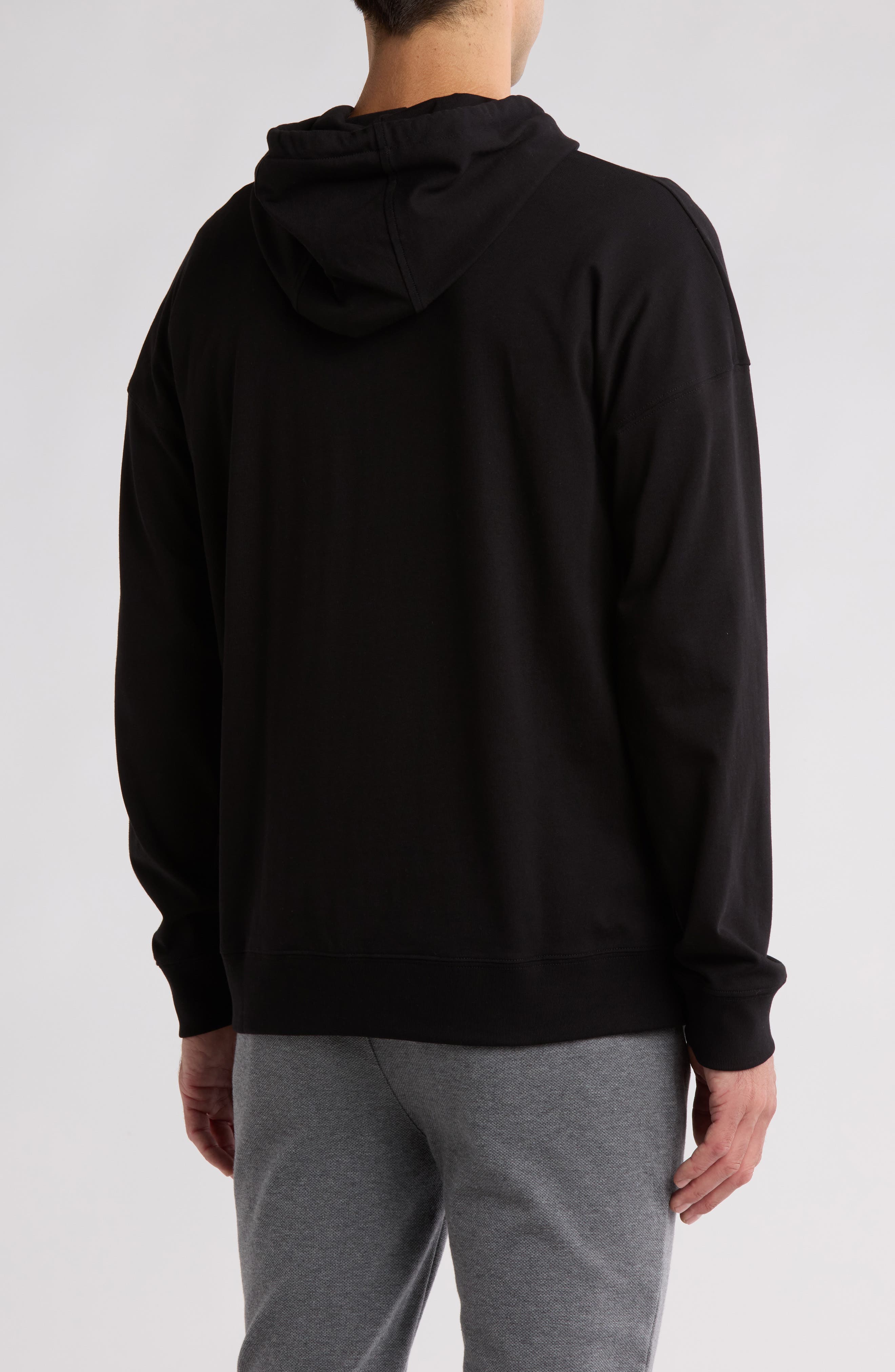 KARL LAGERFELD PARIS Chest Logo Cotton Hoodie (Men) | Nordstromrack