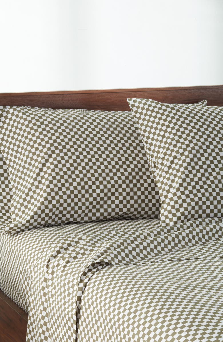 Nordstrom Checkerboard Cotton Percale Sheet Set, Alternate, color, 
