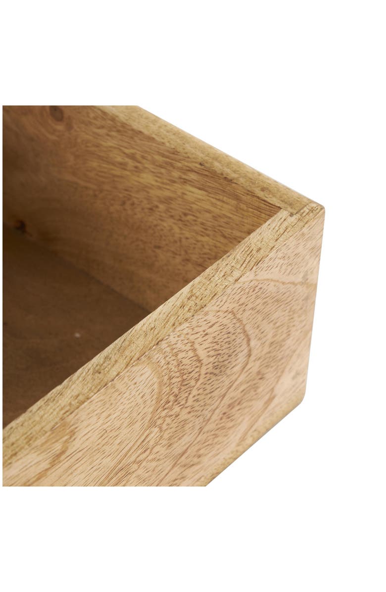 SONOMA SAGE HOME Set of Three Hand Carved Storage Boxes, Alternate, color, Brown