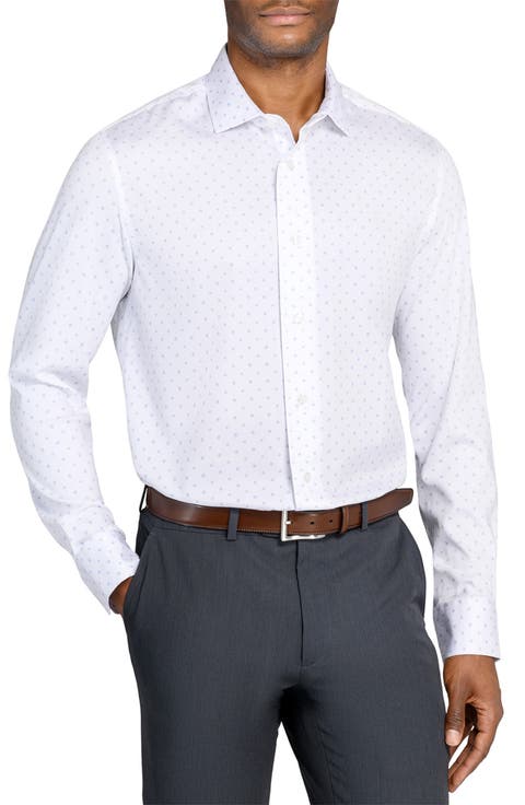 Slim Fit Star Geo Print Reworked Dress Shirt (Regular & Big)