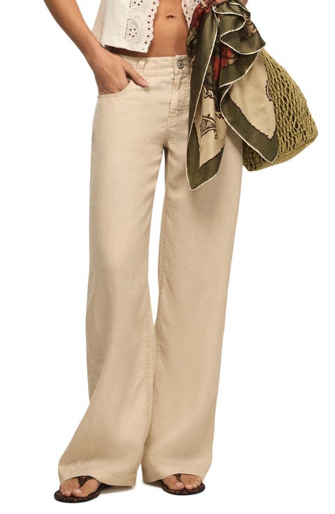 Baggy Wide Leg Linen Pants