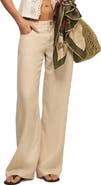 Lucky Brand Baggy Wide Leg Linen Pants