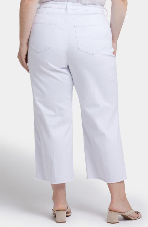 Nydj Coco High Waist Relaxed Crop Wide Leg Jeans In Optic White