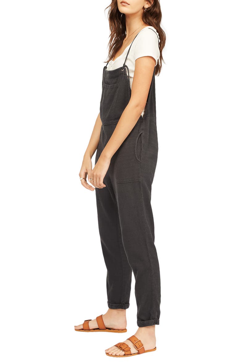 Wild Lengths Overalls, Alternate, color, OFF BLACK