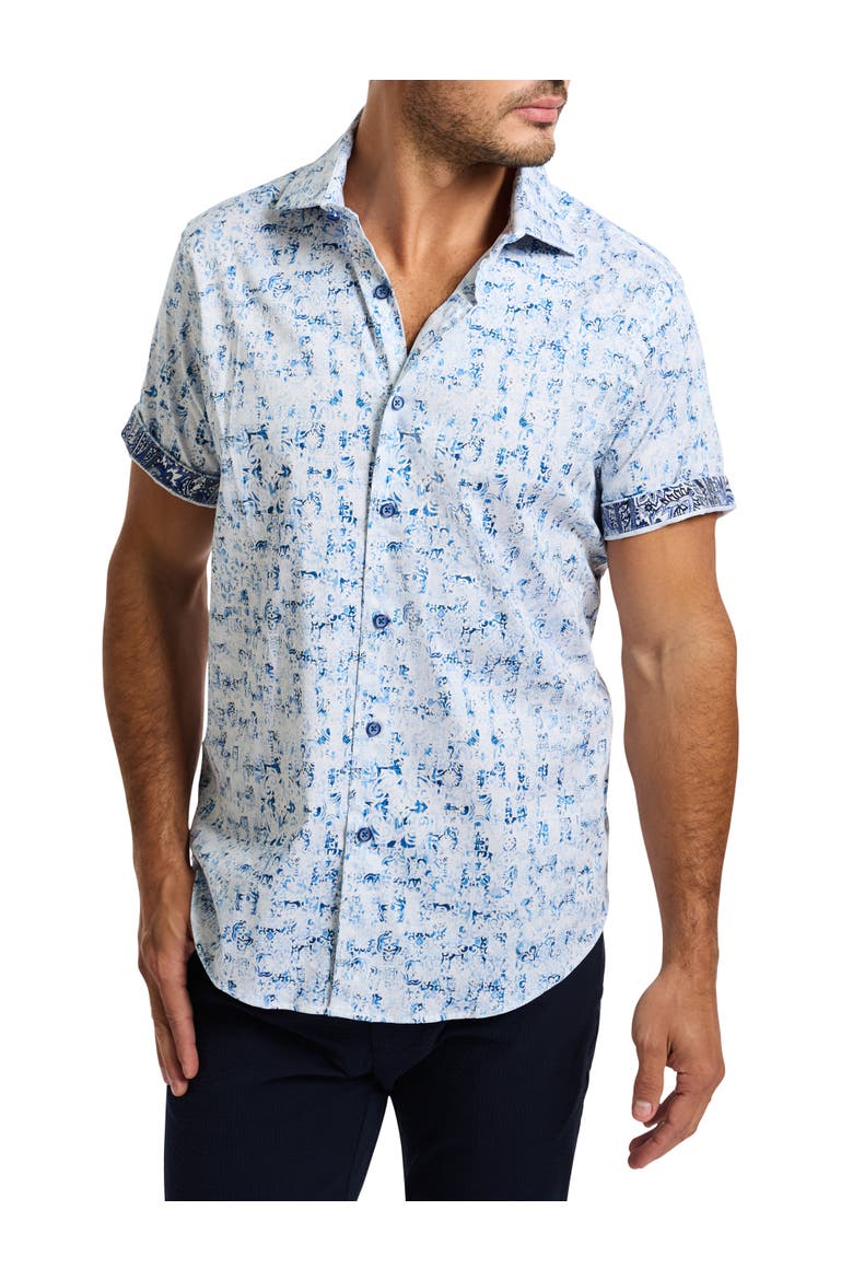 Big & Tall  Mamemko Sport Shirt, Alternate, color, BLUE
