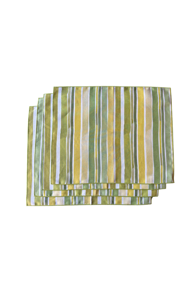 Lagos Stripe Placemat, Alternate, color, Green