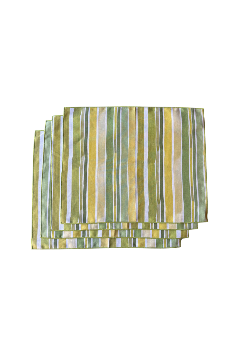 Goldie Home Lagos Stripe Placemat, Alternate, color, Green