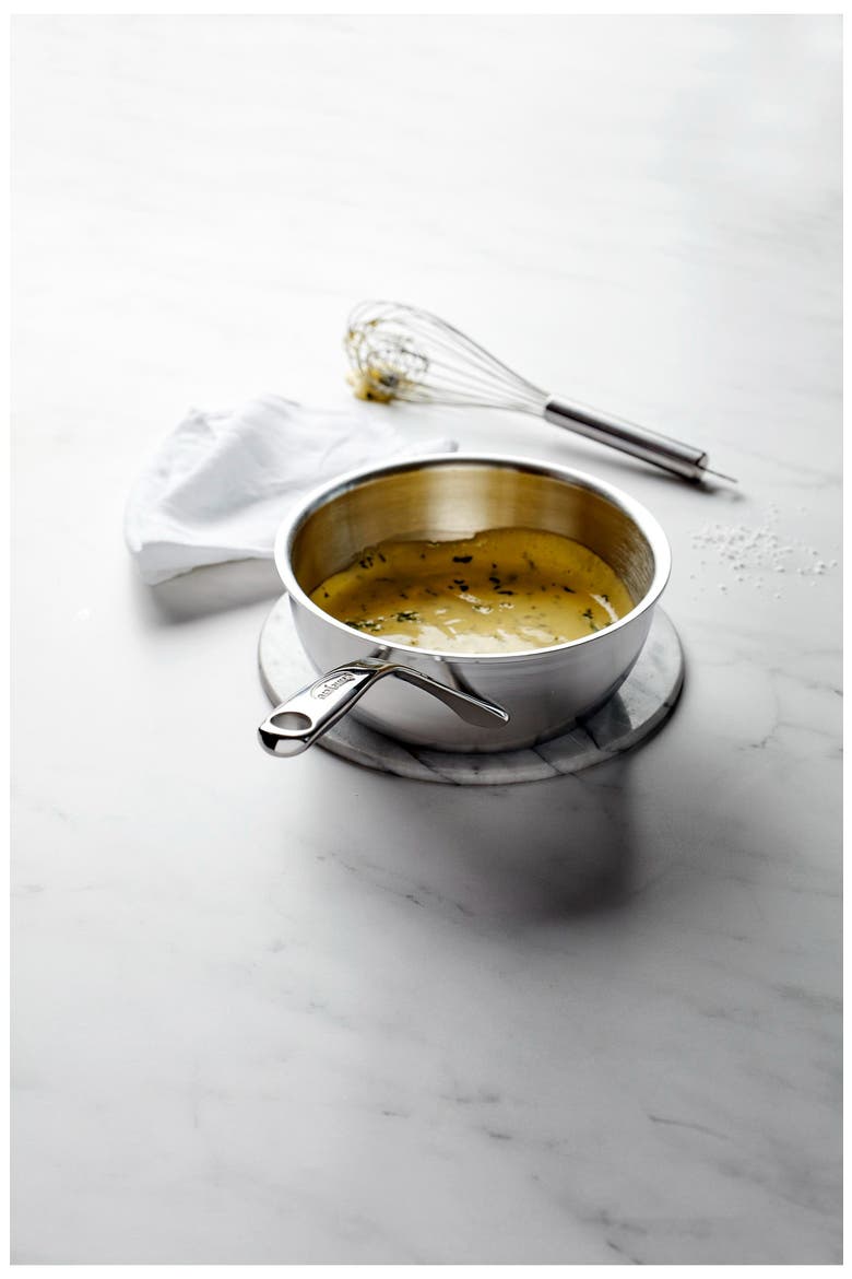 Atlantis 2-Quart Saucier Pan & Lid, Alternate, color, STAINLESS STEEL