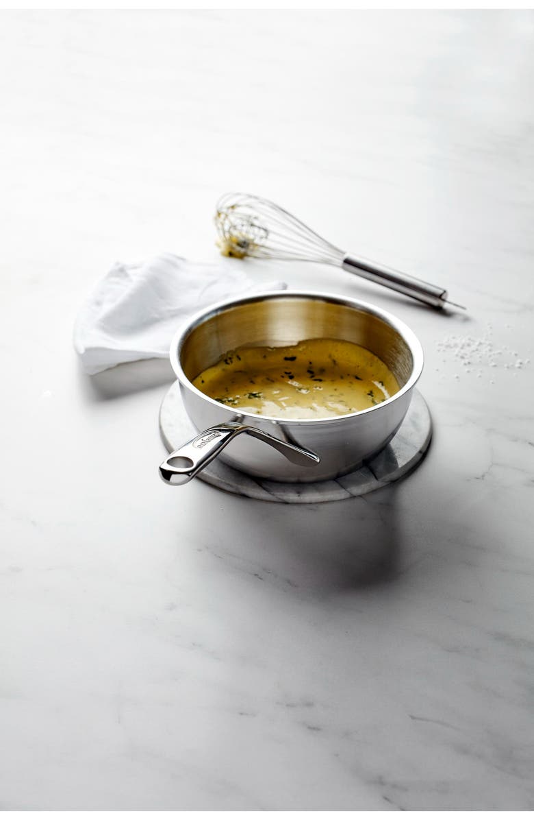 Demeyere Atlantis 2-Quart Saucier Pan & Lid, Alternate, color, Stainless Steel