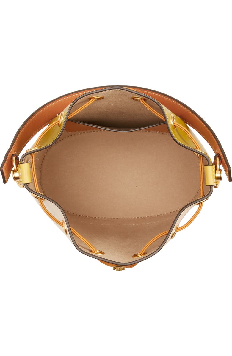 Tory Burch Colorblock Leather Bucket Bag, Alternate, color,