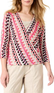 NIC+ZOE Pixel Sunset 4-Way Linen Blend Convertible Cardigan